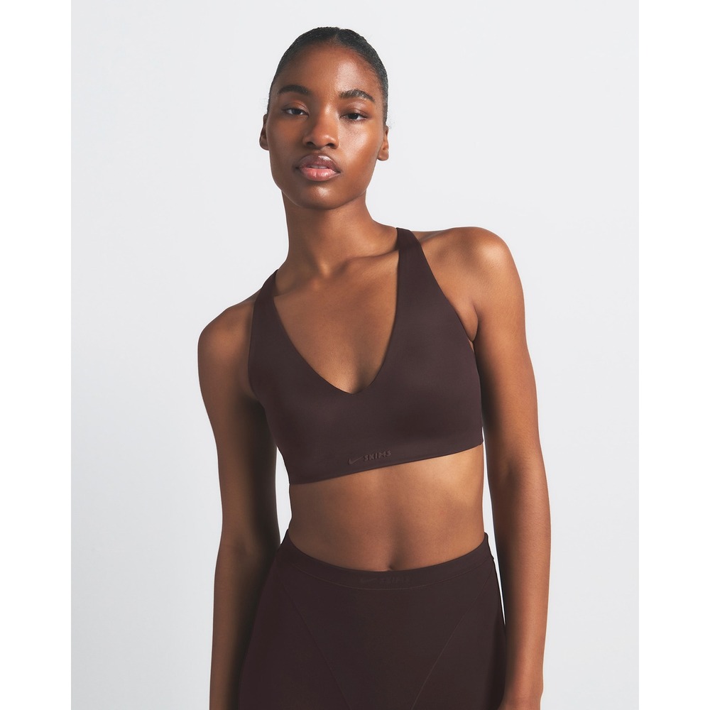 Nike x Skims Shine Bra Womens Medium Brown BR-SPT-5191W Athleisure Comfort